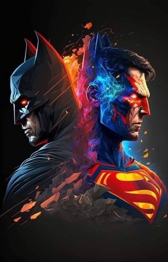 Wishmen Batman Vs Superman Men's 100% Cotton Printed Regular Fit Round Neck T-Shirt