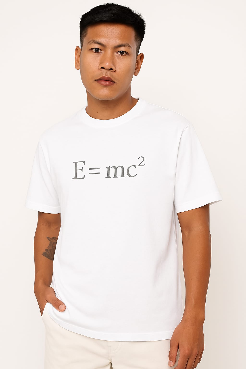 Albert Einstein Oversized Men's 100% Cotton Printed Regular Fit Round Neck T-Shirt