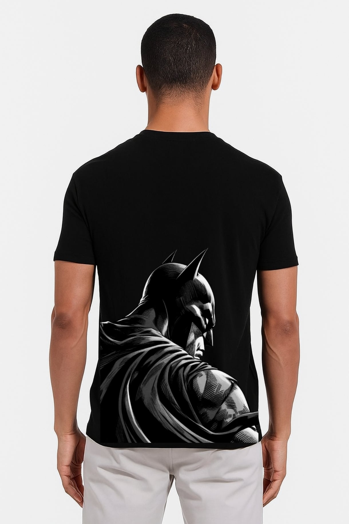 DC Merchandise Batman Men's 100% Cotton Printed Regular Fit Round Neck T-Shirt