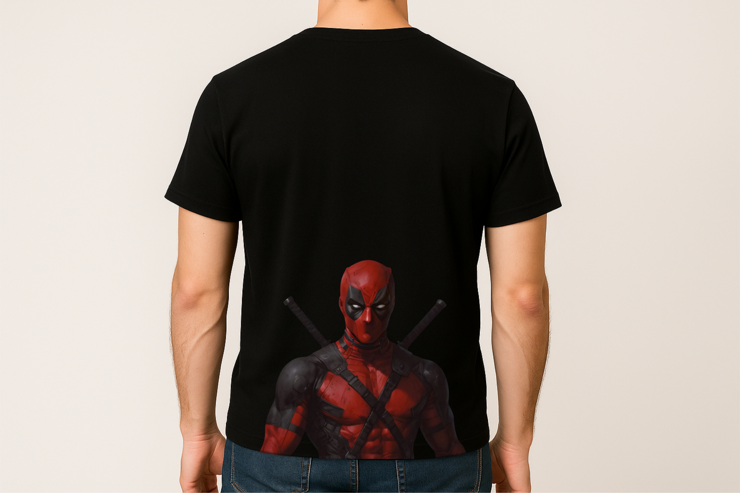 Deadpool Men's 100% Cotton Printed Regular Fit Round Neck T-Shirt