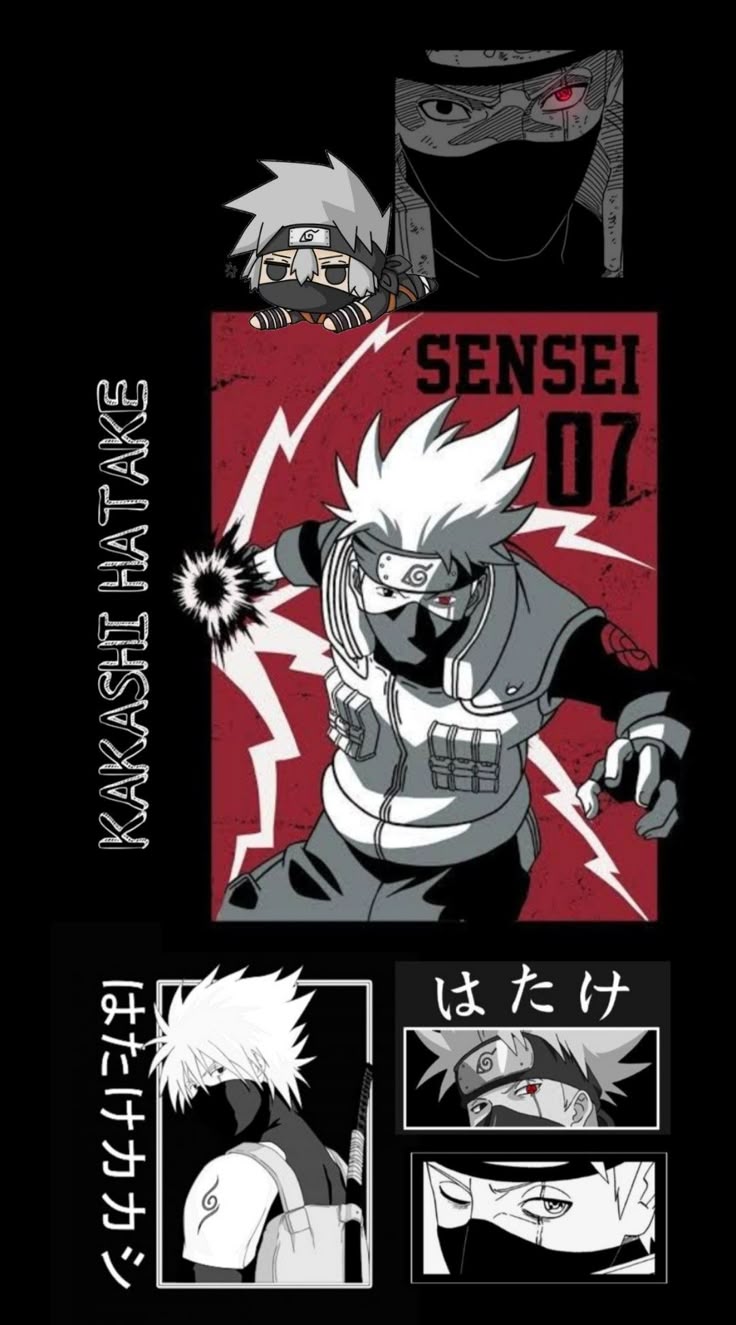 Kakashi Hitake (Naruto) Men's 100% Cotton Printed Regular Fit Round Neck T-Shirt