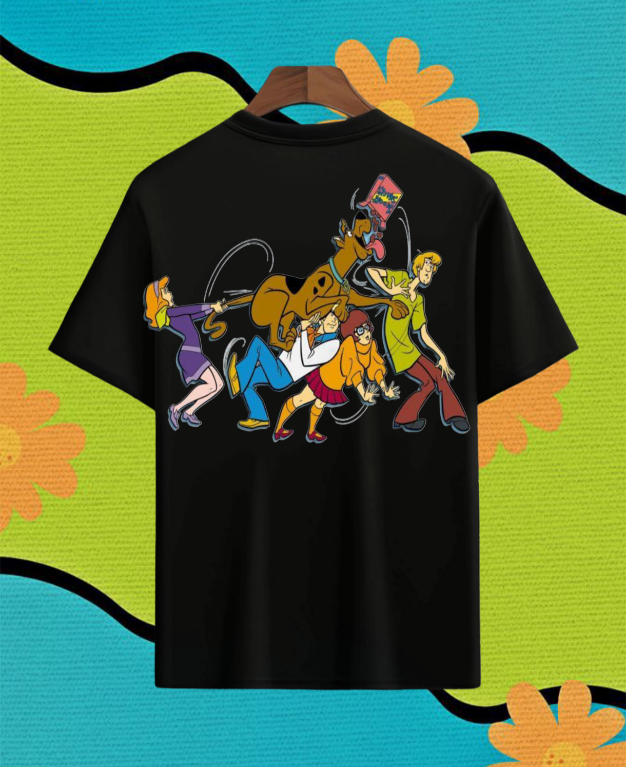 Scooby Doo Men's 100% Cotton Printed Regular Fit Round Neck T-Shirt