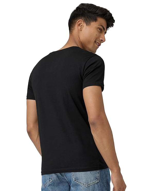 Wishmen Plain Men's 100% Cotton Regular Fit Round Neck T-Shirt