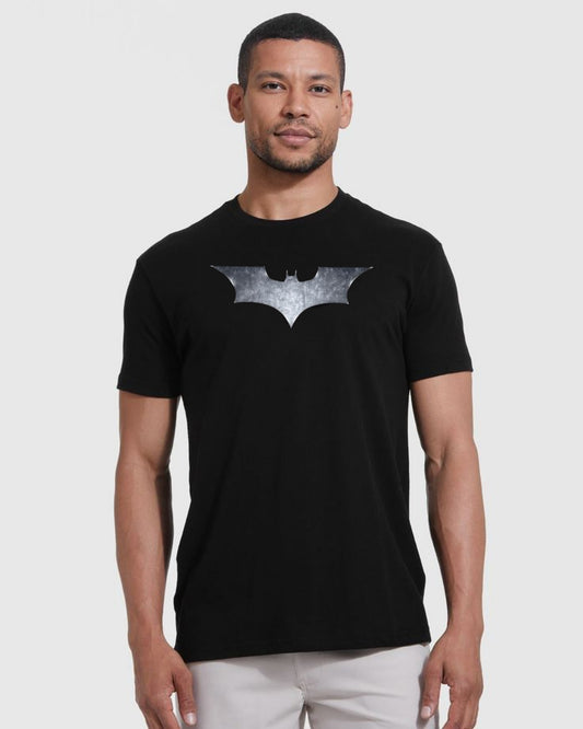 DC Merchandise Batman Men's 100% Cotton Printed Regular Fit Round Neck T-Shirt