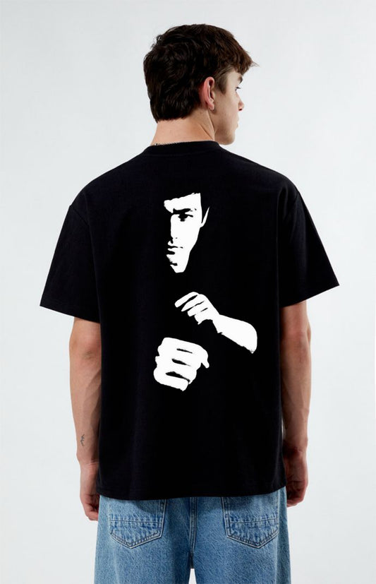 Master Bruce Lee Men's 100% Cotton Printed Regular Fit Round Neck T-Shirt