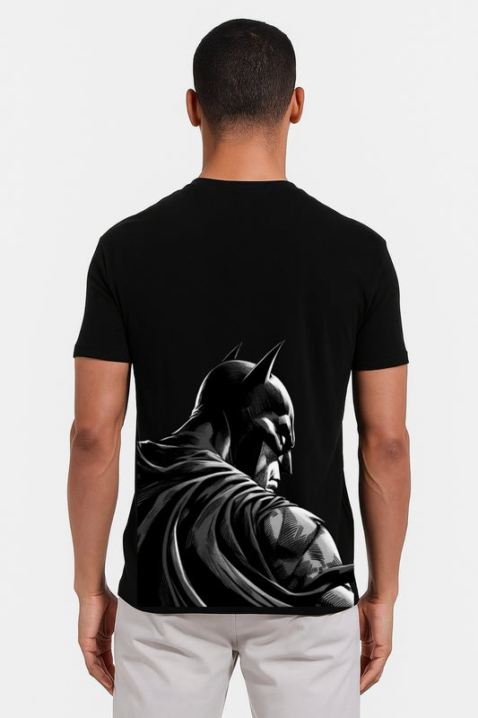 DC Merchandise Batman Men's 100% Cotton Printed Regular Fit Round Neck T-Shirt