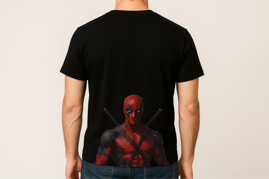 Deadpool Men's 100% Cotton Printed Regular Fit Round Neck T-Shirt