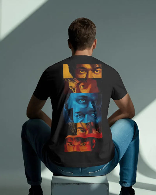 Thalapathi Vijay powerful eye Men's 100% Cotton Printed Regular Fit Round Neck T-Shirt