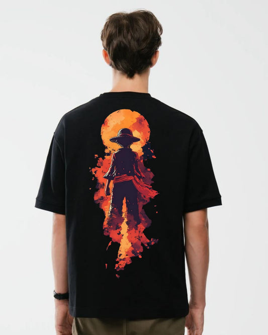 One Piece ( Anime) Men's 100% Cotton Printed Regular Fit Round Neck T-Shirt