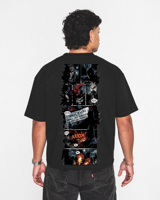 3D DC Merchandise Batman Men's 100% Cotton Printed Regular Fit Round Neck T-Shirt